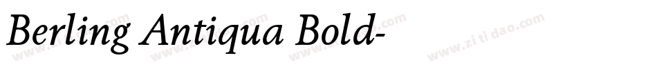 Berling Antiqua Bold字体转换 Berling Antiqua Bold字体转换
